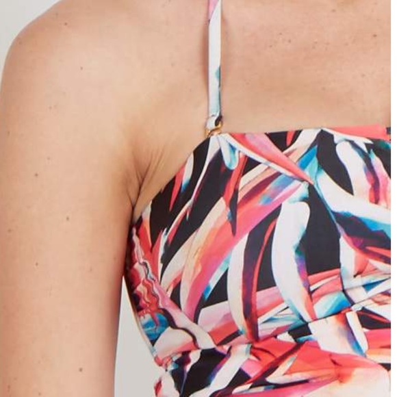 Multi-Color Abstract Maternity Tankini Top - Picture 4 of 10